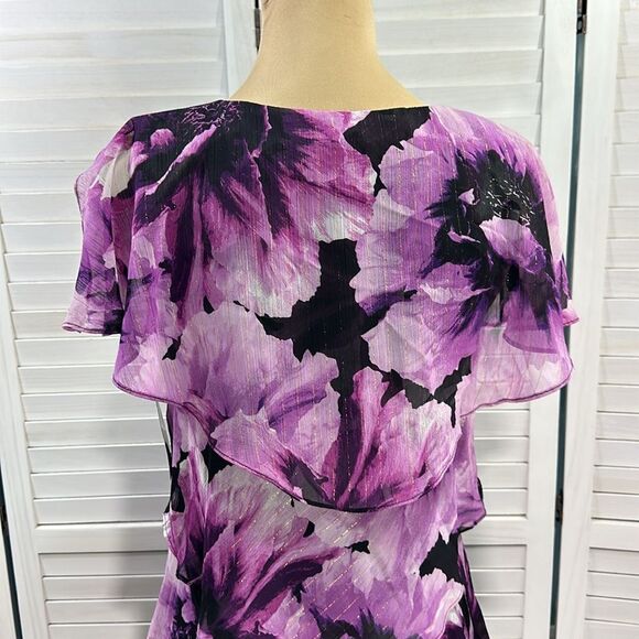 SLNY Dress Size 8 Cocktail Floral Sleeveless NWT - Picture 6 of 14